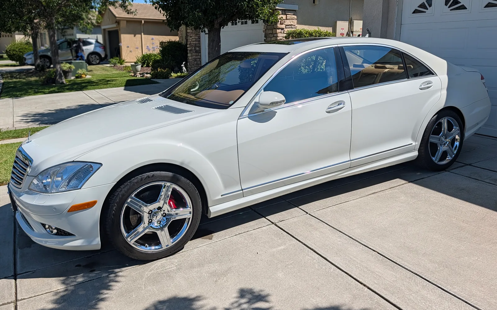White Cadillac after mobile detailing by Pride Auto Wash
